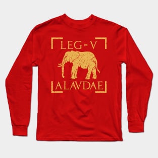 Legio V Alaudae Elephant Emblem Roman Legion Long Sleeve T-Shirt